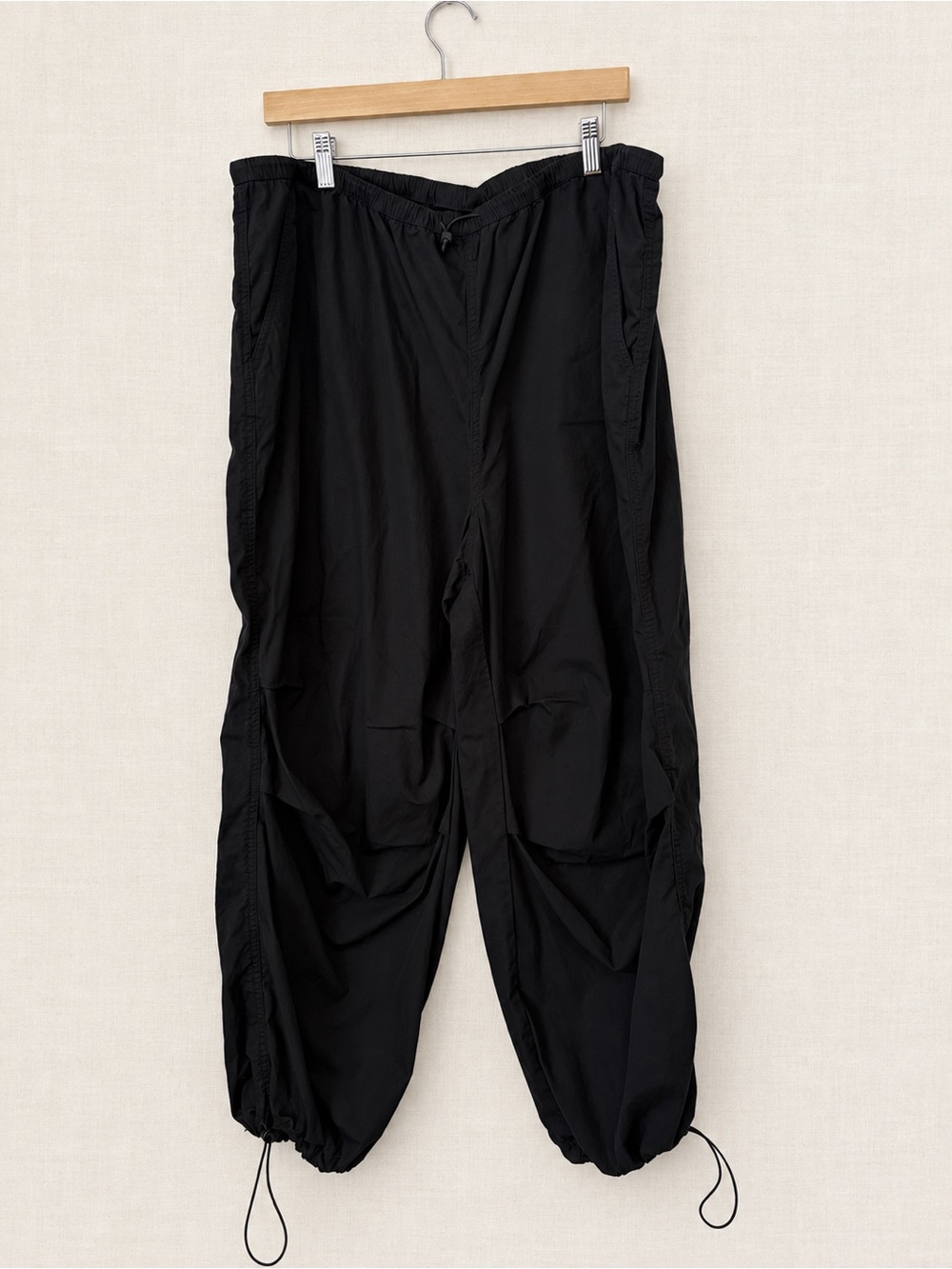 H&M Men's Black Drawstring Jogger Cargo Pants